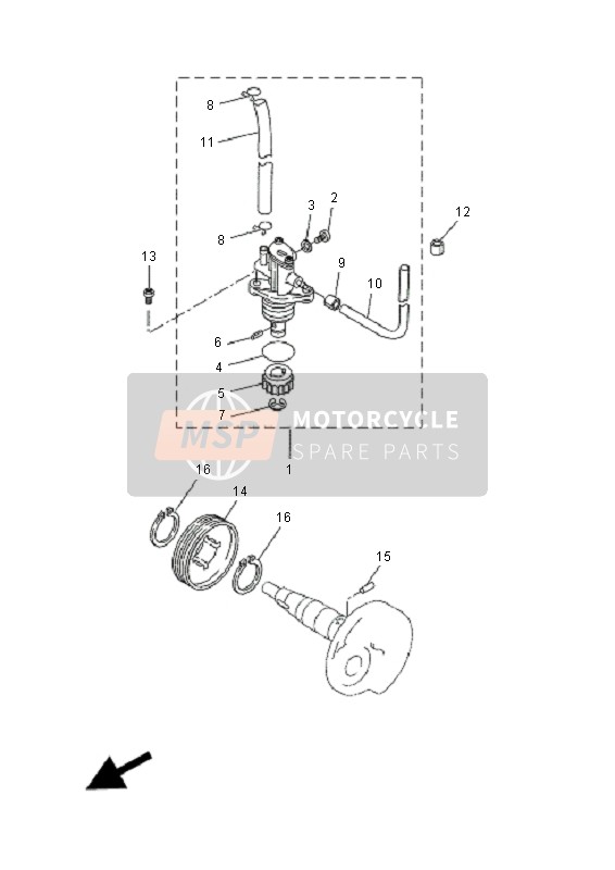 Yamaha CW50L BWS 2008 Oil Pump for a 2008 Yamaha CW50L BWS